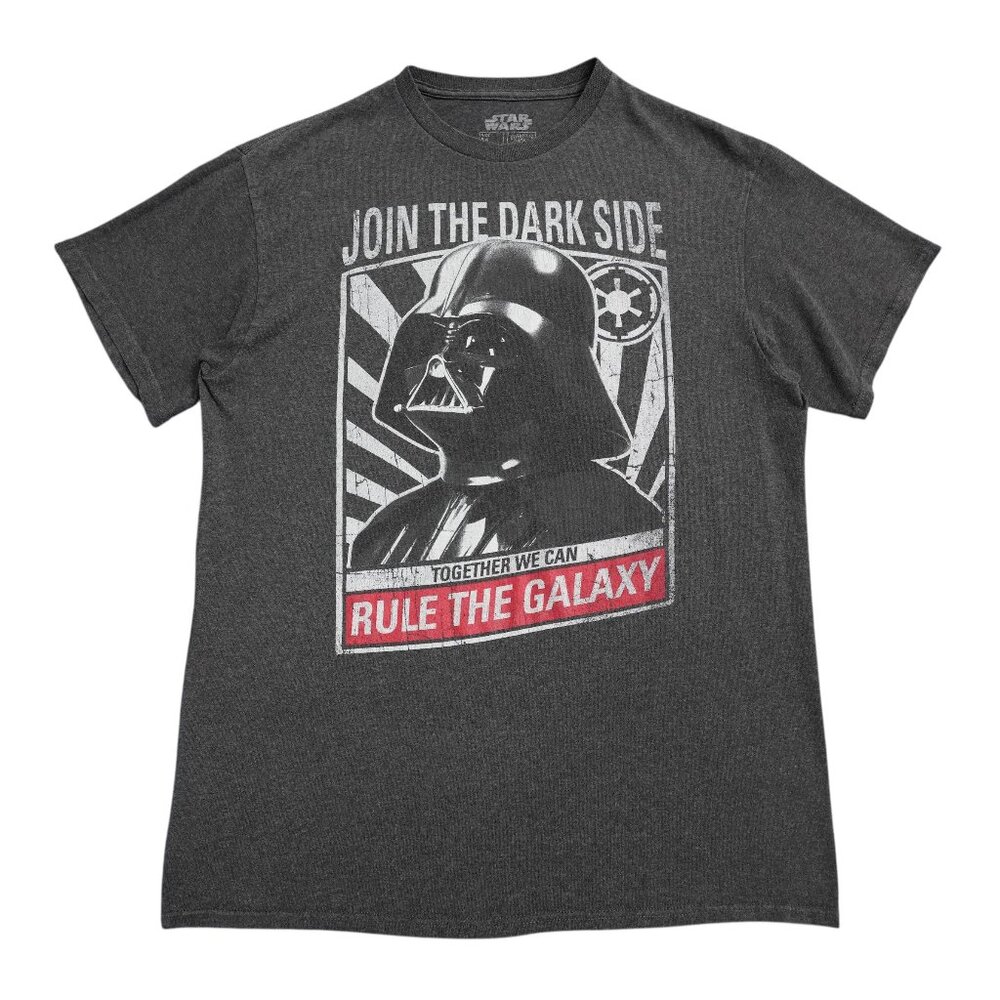 Star Wars Short Sleeve Tshirt Mens Medium Grey Darth Vader Galactic Empire Great